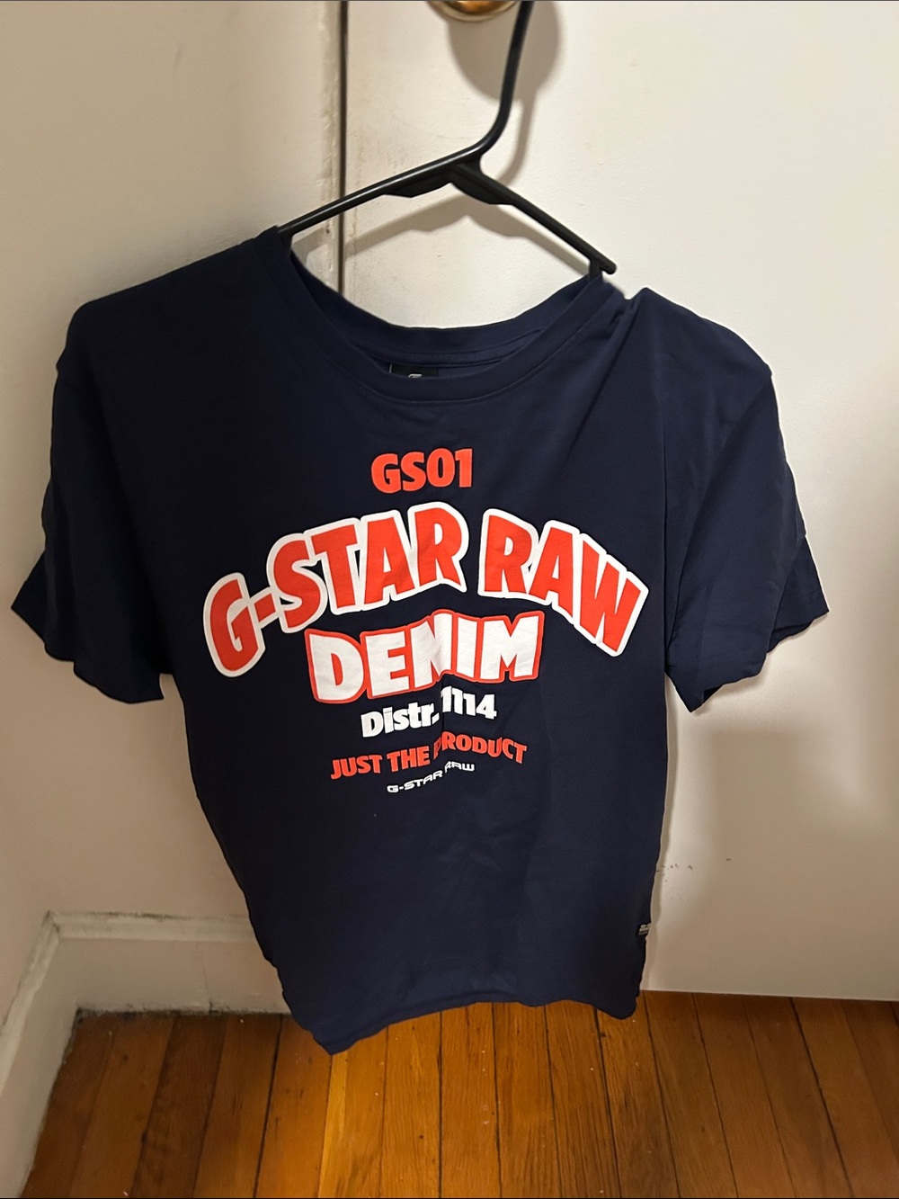 G-STAR RAW Navy Graphic Logo Tee